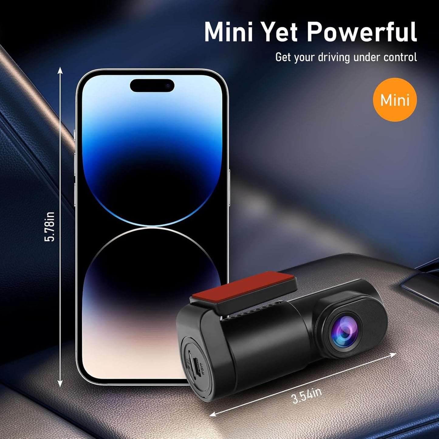 Dash Cam Front 32GB SD Card, Dash Cam for Cars 1080P, 140¡ã Wide-Angle Super Night Vision, Loop Recording