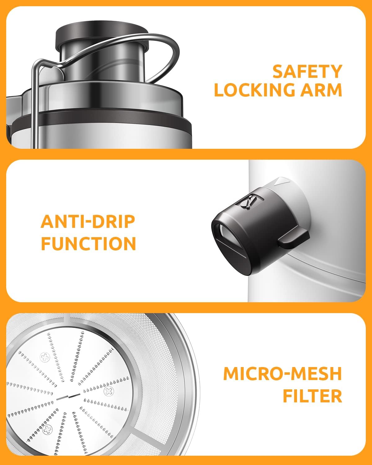 Juicer with 800W Motor, SHARDOR Juicer Machine with 3” Feed Chute, Dual Speeds Juice Maker for Fruits and Veggies, Anti-Drip Function Centrifugal Juicer, Include Cleaning Brush, BPA-Free, White