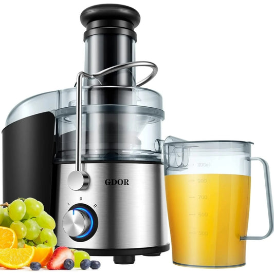1200W Juicer Machine, with 3" Feed Chute for Whole Fruits and Vegs, Centrifugal Juicer with 40 oz. Juice Jug, Easy to Clean, BPA-Free