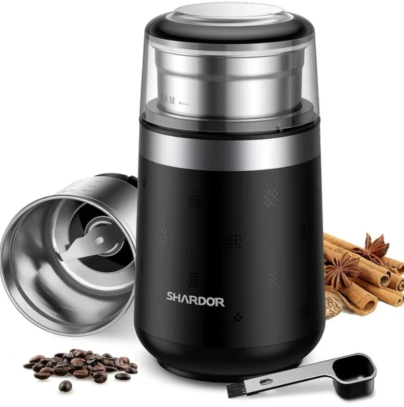 SHARDOR Super Silent Coffee Grinder Electric, Herb Grinder, Spice Grinder, Coffee Bean Grinder, Espresso Grinder with 1 Removable Stainless Steel Bowl