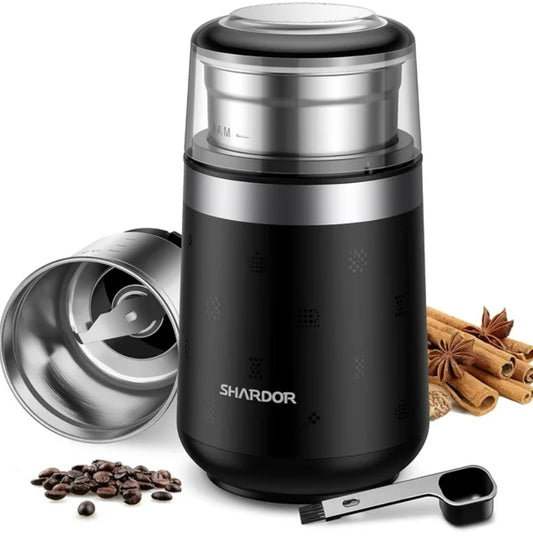 SHARDOR Super Silent Coffee Grinder Electric, Herb Grinder, Spice Grinder, Coffee Bean Grinder, Espresso Grinder with 1 Removable Stainless Steel Bowl