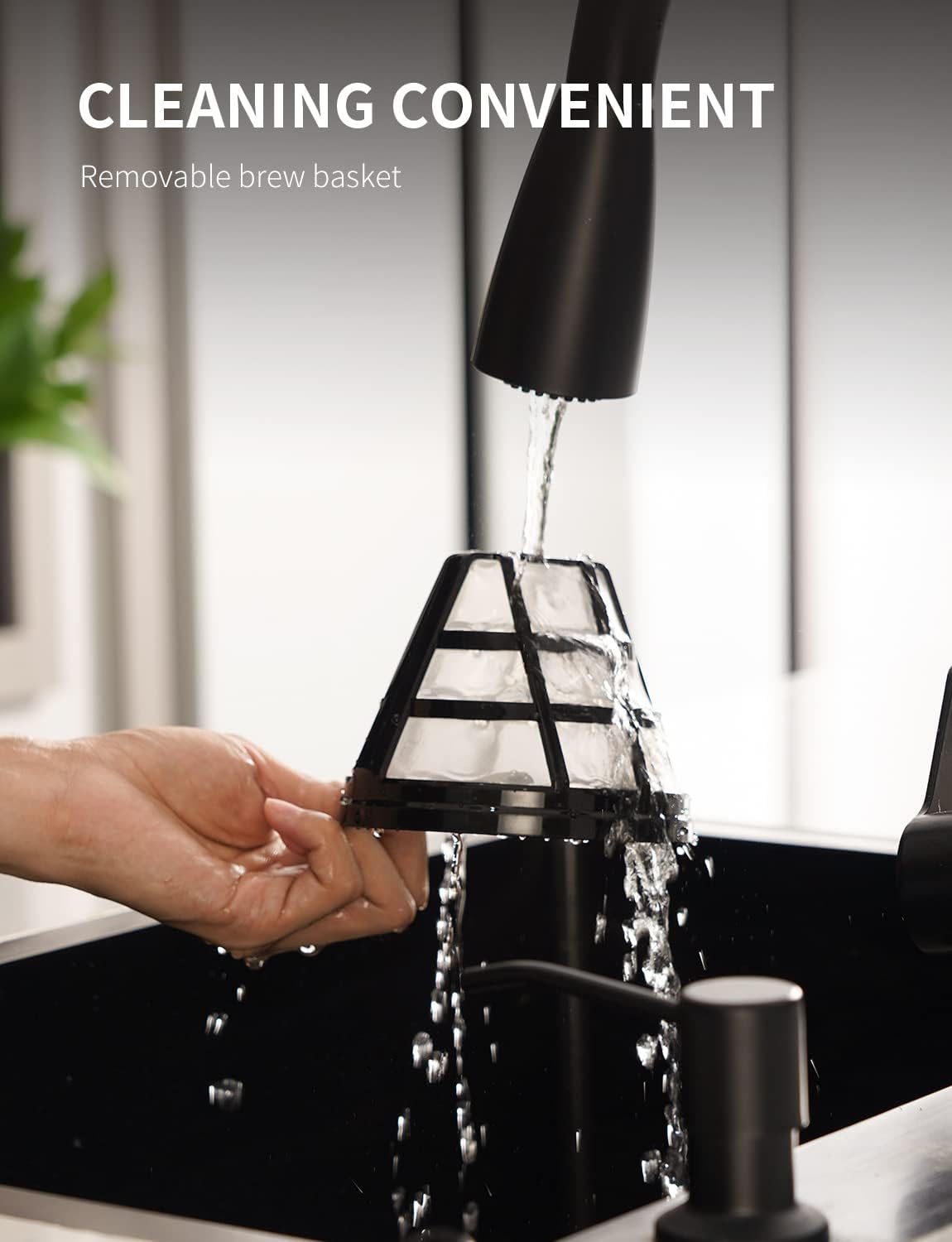 10-Cup Programmable Coffee Maker, Regular & Strong Brew Drip Coffee Machine for Home and Office, Auto Shut Off, Permanent Filter, Silver