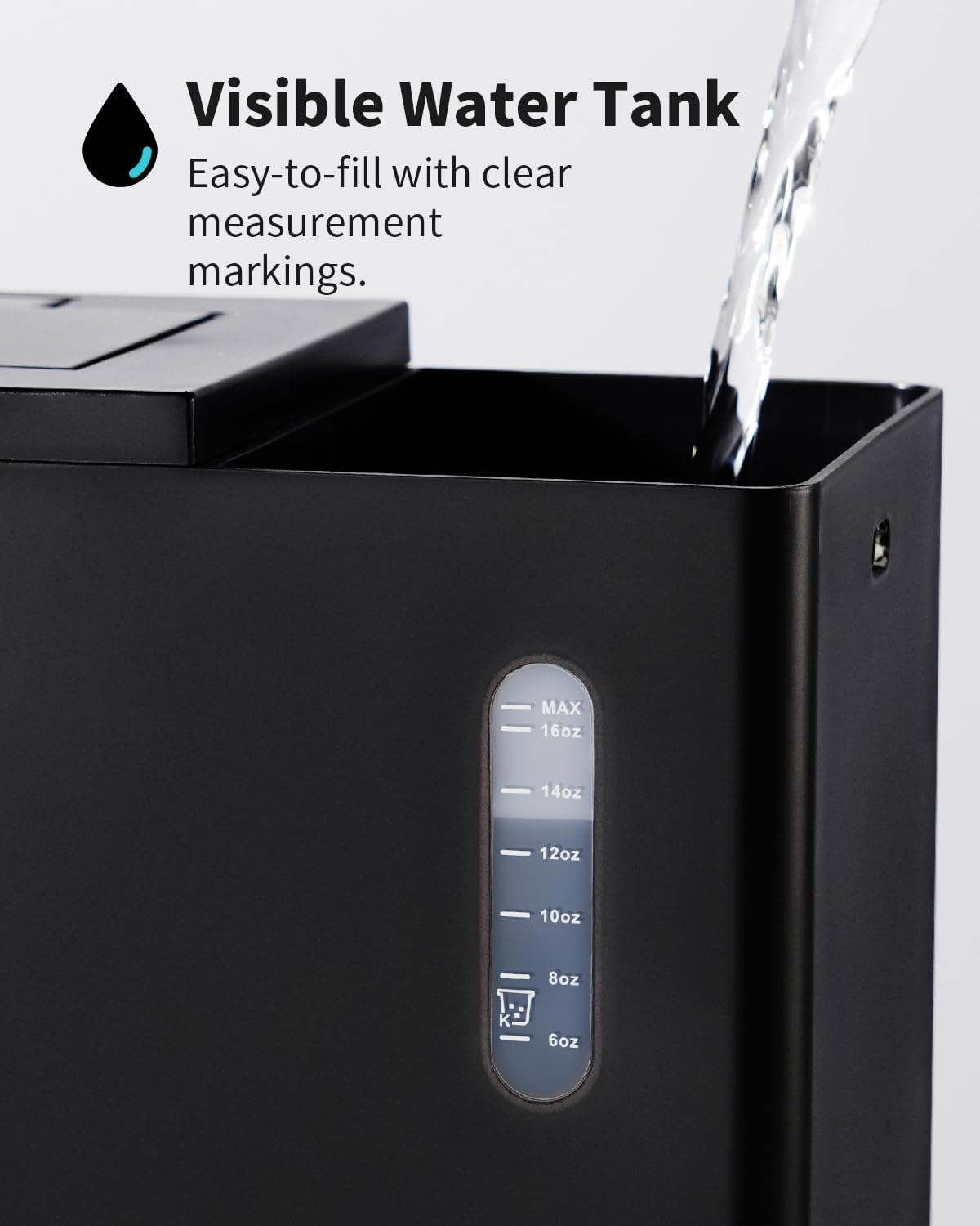 Hot Iced Coffee Maker for K-Cups Ground Coffee, Single-Serve Brewer with Bold Setting, Reusable Filter, Travel Mug Friendly, Compact Quick Brew, Black