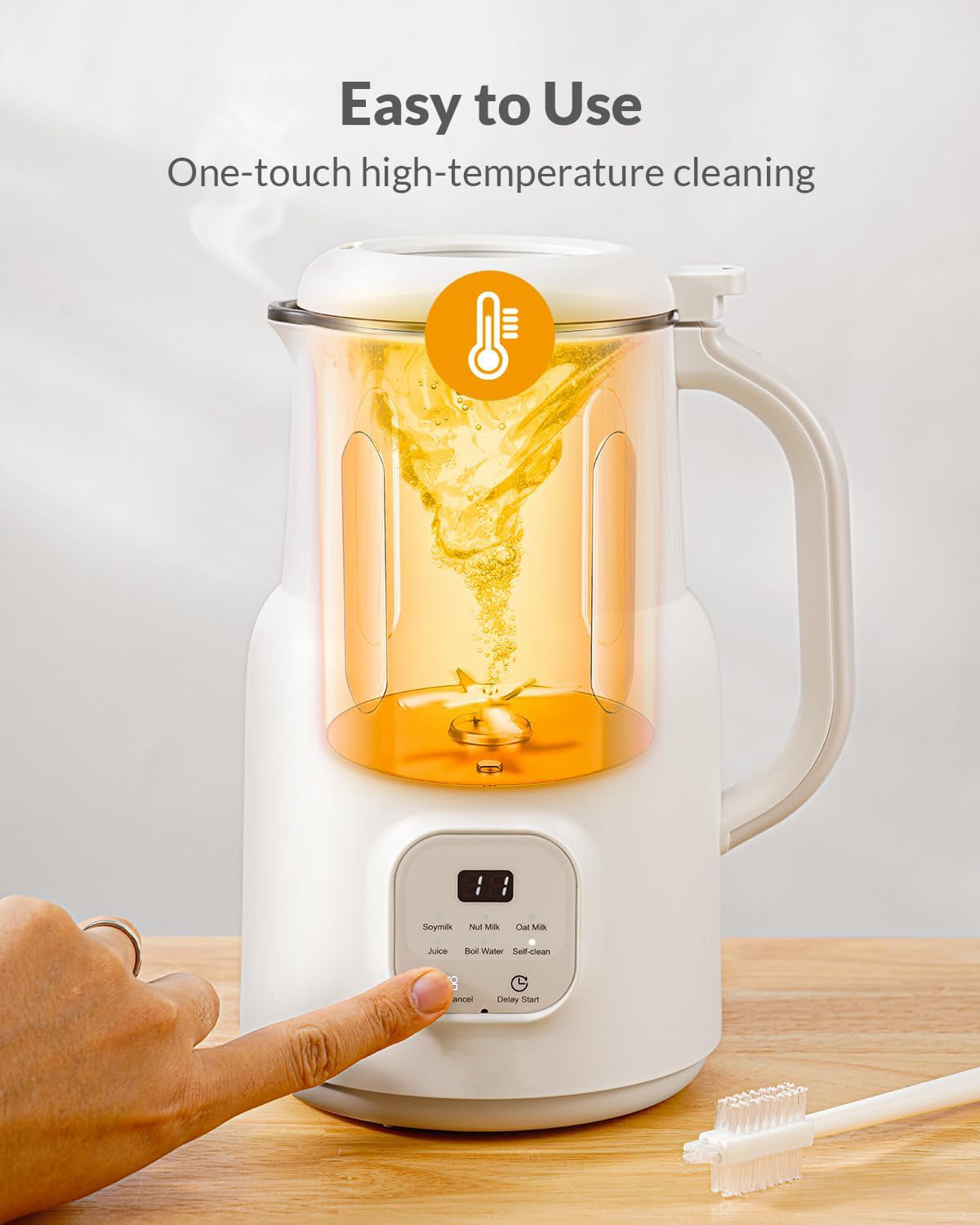 6 in 1 Automatic Nut Milk Maker Blender, 20oz for Homemade Almond, Coconut, Oat, Soy Milk, Non-Dairy Beverage Machine with Self Cleaning, Keep Warm, Delay Start
