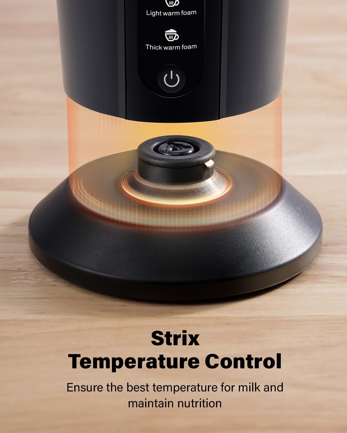 4-in-1 Milk Frother and Steamer, Electric Milk Steamer with Keep Warm Function, Automatic Warm and Cold Foam Maker for Coffee, Latte, Hot Chocolate, Macchiato, Cappuccinos, Black