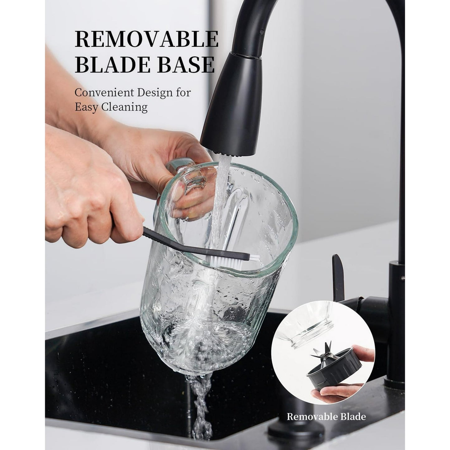 Classic Blenders for Kitchen, 700W Blender for Shakes and Smoothies, 52oz Glass Jar, 9 Functions with 5 Speeds for Crushing Ice, Puree, and Frozen Fruit