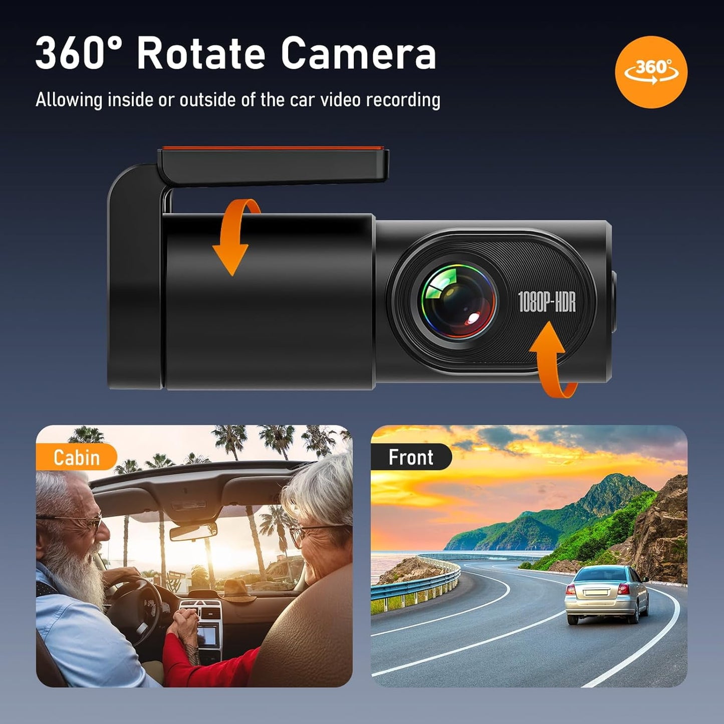 Dash Cam Front 32GB SD Card, Dash Cam for Cars 1080P, 140¡ã Wide-Angle Super Night Vision, Loop Recording