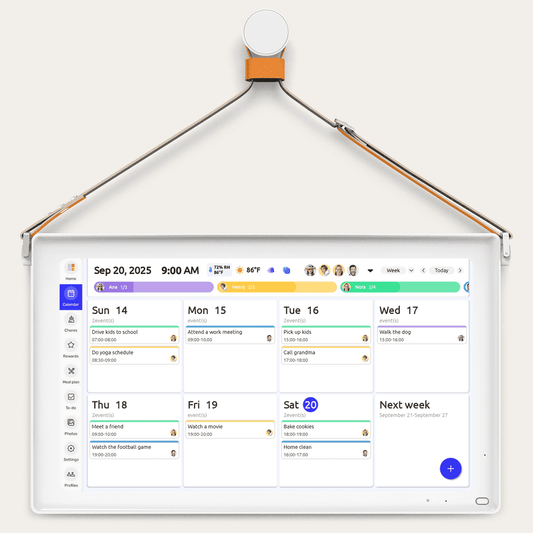 EVERBLOG Touch 21.5" Digital Calendar Chore Chart ¨C 1080P Full HD Interactive Touchscreen, Smart Family Planner, Hearth Display Digital Calendar Wall & Desk Mountable for Seamless Scheduling