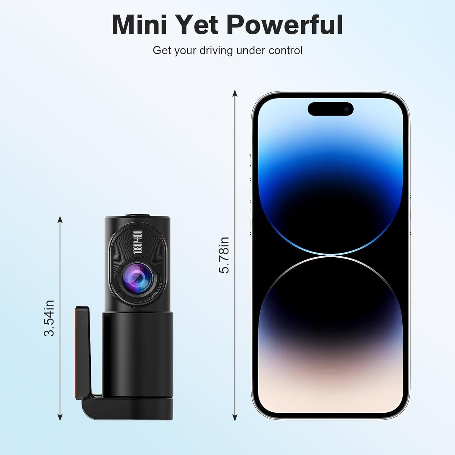 Dash Cam for Car, WiFi 1080P Dash Camera Front Dashcam for Cars, Mini Dashcams with App, Night Vision, G-Sensor, Loop Recording, 24H Parking Mode