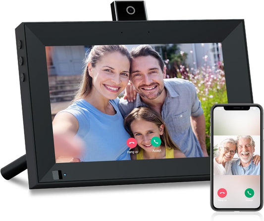 AEEZO 10.1" WiFi Digital Picture Frame, 16GB Smart Digital Photo Frame with Video Call, 1280x800 IPS LCD Touch Screen, Auto-Rotate, Share Photos and Videos via App from Anywhere